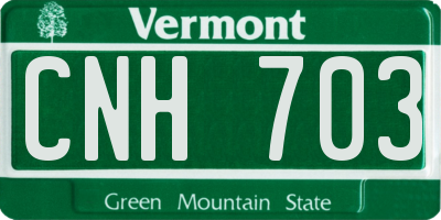 VT license plate CNH703
