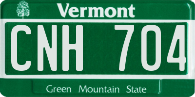 VT license plate CNH704