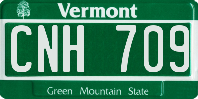 VT license plate CNH709