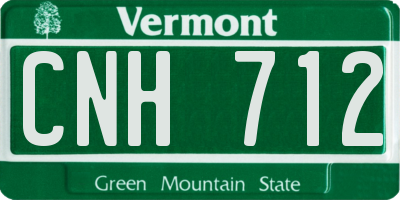 VT license plate CNH712