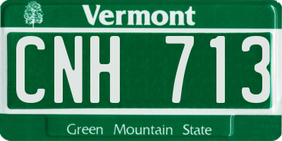 VT license plate CNH713