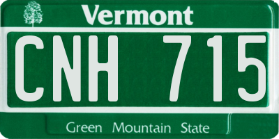 VT license plate CNH715