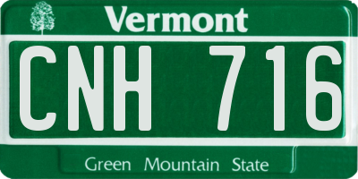 VT license plate CNH716