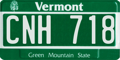 VT license plate CNH718
