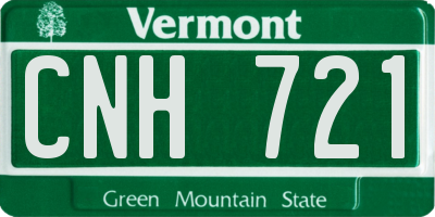 VT license plate CNH721