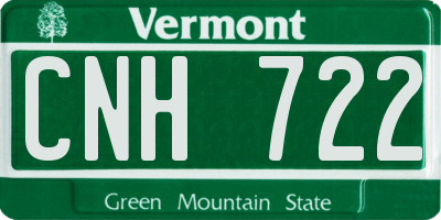 VT license plate CNH722