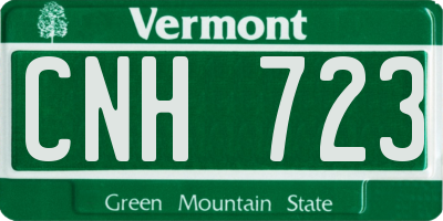 VT license plate CNH723