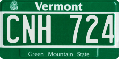 VT license plate CNH724