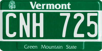 VT license plate CNH725