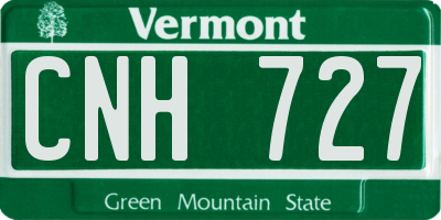 VT license plate CNH727