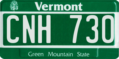 VT license plate CNH730