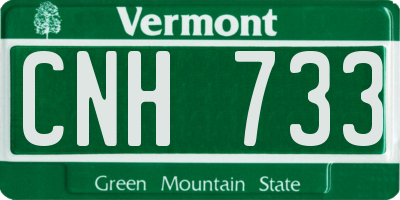 VT license plate CNH733
