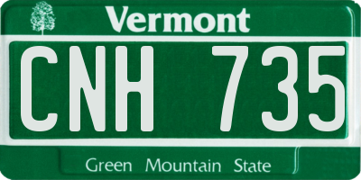 VT license plate CNH735