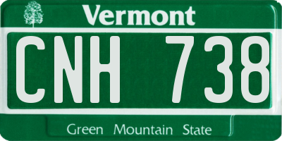 VT license plate CNH738