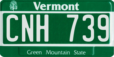 VT license plate CNH739