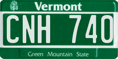 VT license plate CNH740