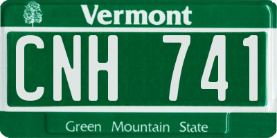 VT license plate CNH741