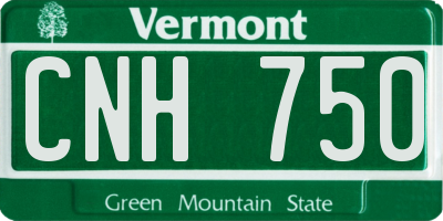 VT license plate CNH750