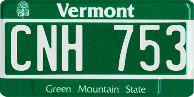 VT license plate CNH753