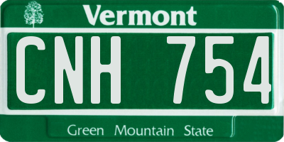 VT license plate CNH754