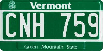 VT license plate CNH759