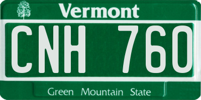 VT license plate CNH760