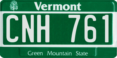 VT license plate CNH761