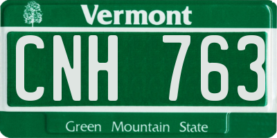VT license plate CNH763