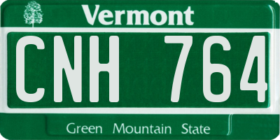 VT license plate CNH764