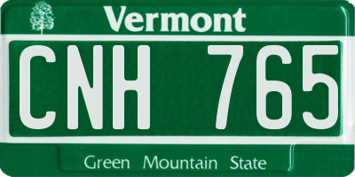 VT license plate CNH765
