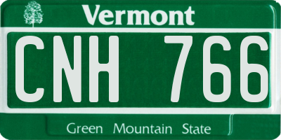 VT license plate CNH766