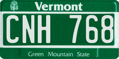 VT license plate CNH768