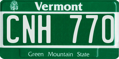 VT license plate CNH770