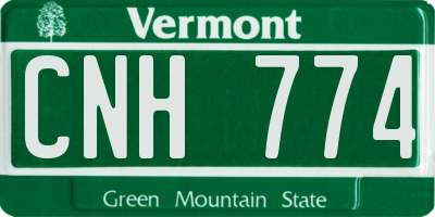 VT license plate CNH774