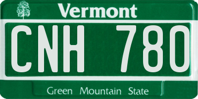 VT license plate CNH780