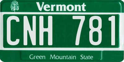 VT license plate CNH781