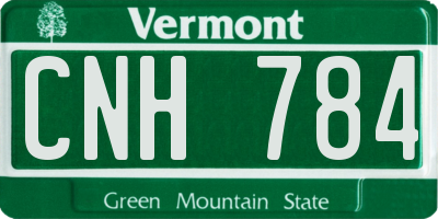 VT license plate CNH784