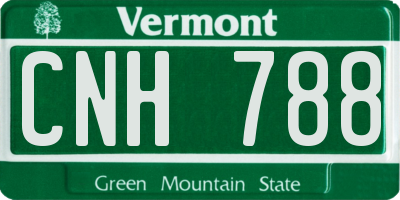 VT license plate CNH788