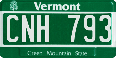 VT license plate CNH793