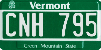 VT license plate CNH795