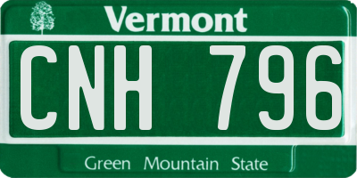 VT license plate CNH796