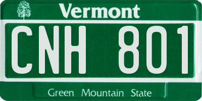 VT license plate CNH801