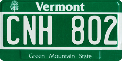 VT license plate CNH802