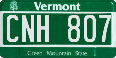 VT license plate CNH807