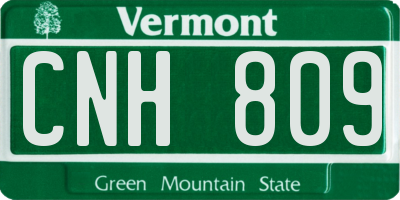 VT license plate CNH809