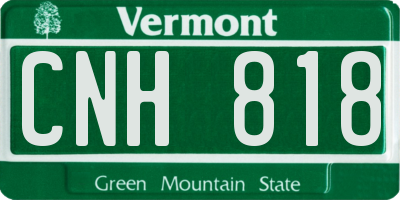 VT license plate CNH818