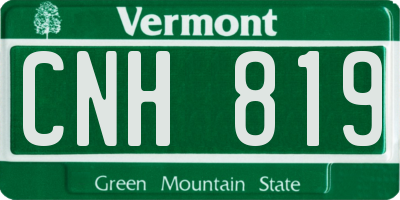 VT license plate CNH819