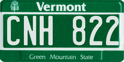 VT license plate CNH822