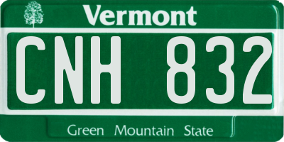 VT license plate CNH832