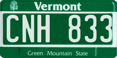 VT license plate CNH833
